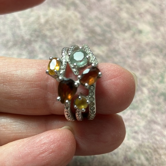 Nataliya V. Collister 5 stone Cocktail Ring - Picture 2 of 7